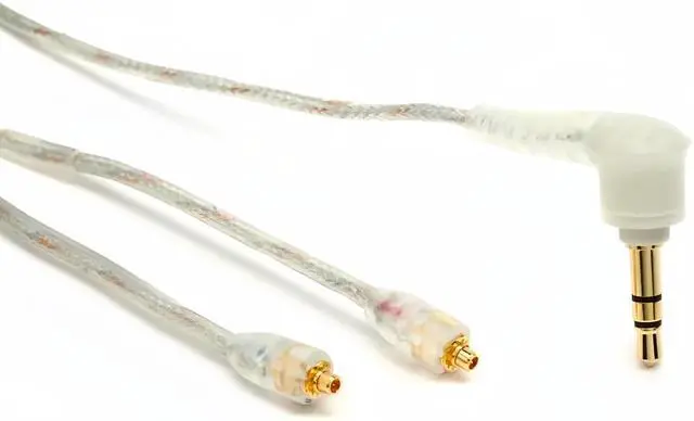 Alt view image 5 of 7 - Replacement EAC64CL 64 -Inch Detachable Earphone Cable for Shure SE215, SE315, SE425 SE535 and SE846 Earphones (Clear)