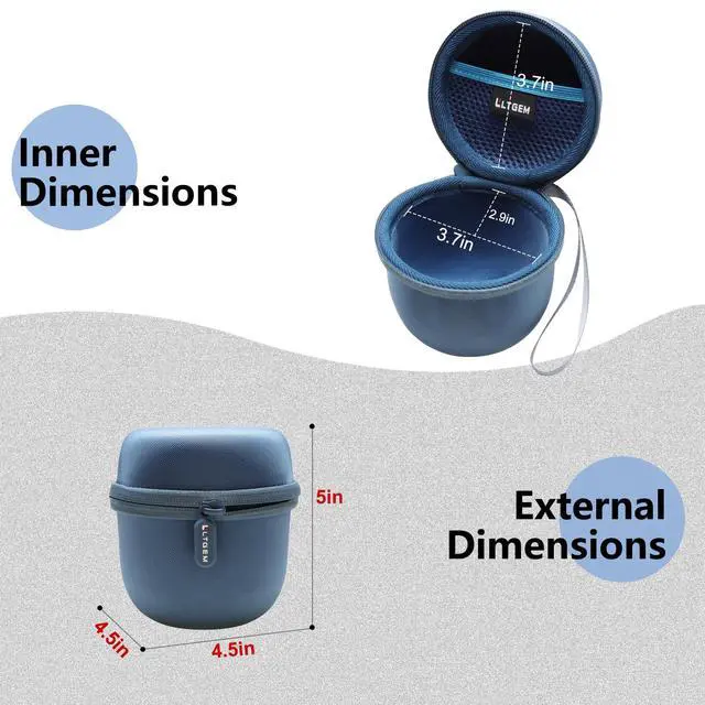 Alt view image 2 of 7 - Case for Ultimate Ears WONDERBOOM 4 Waterproof Bluetooth Speaker Blue | Hard Carrying Travel Case for Ultimate Ears WONDERBOOM 4/3/2/Play Portable Waterproof Bluetooth Speaker
