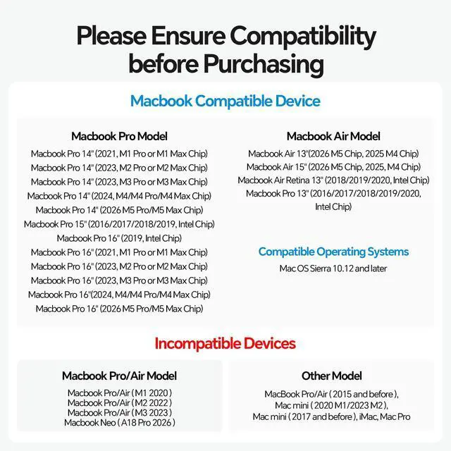 Alt view image 3 of 7 - MacBook Docking Station Dual Monitor 4K@60Hz for MacBook Pro/Air M4/M5 | Macbook Pro Stand USB C Dock with 2 HDMI, Gigabit Ethernet, 3 USB 10Gbps, SD/TF, Audio, PD for Home & office, Black