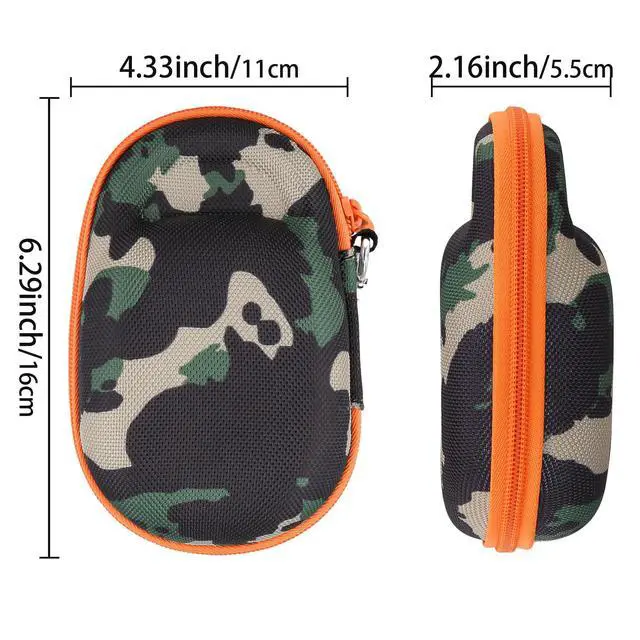 Alt view image 6 of 7 - Hard Carrying Case for JBL Clip 5 Portable Mini Speaker, Camo | 1:1 Molded Interior, Soft Anti-Static Velvet Lining, Cable Storage, Secure Fit, Carabiner, High-Density EVA Shell
