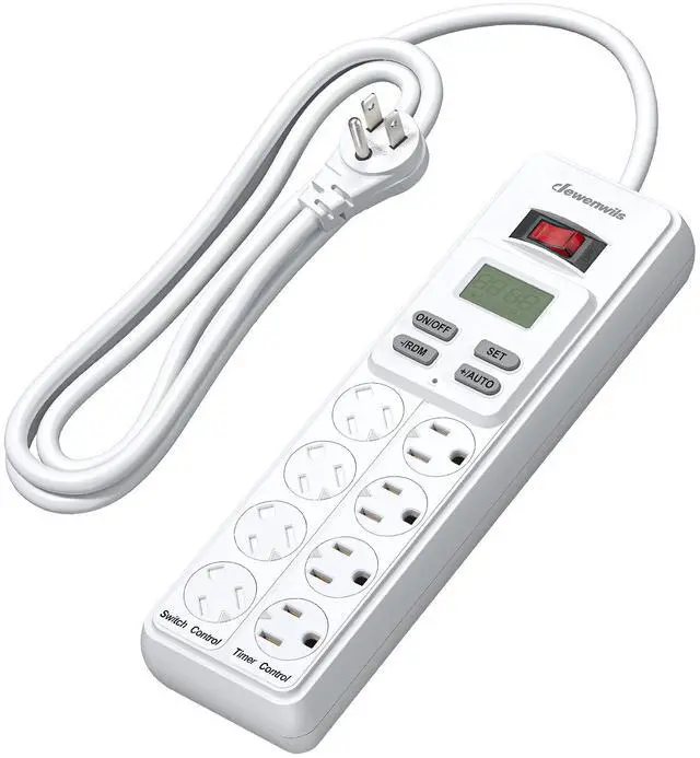 Main image of 8-Outlet Power Strip with Timer for Reptile Light, 15A, UL Listed | 4 Timed/4 Always On,14/3 AWG Cord,Digital Timer Outlet for Turtle Grow Light Indoor Bearded Dragon Tank Accessory Aquarium