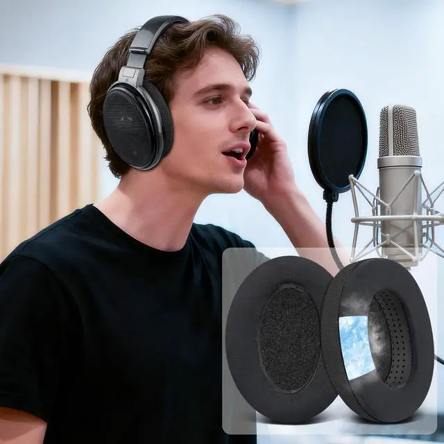 Alt view image 6 of 7 - Cooling Earpads for Sennheiser HD600/HD650/HD6XX - Black | for HD600/HD650/HD660 S/HD660 S2/HD6XX/HD58X/HD580/HD565/HD545/HD535 Headphones