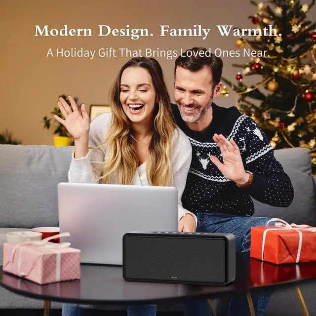 Alt view image 7 of 7 - SoundBox XL 32W Bluetooth Speaker for House 2.1 Channel with Subwoofer | Room-Filling Loud Sound,Deep Bass, 10Hr Battery, Portable for Home, BT 5.0, Support AUX / TF, TWS Wireless Pairing, Gold