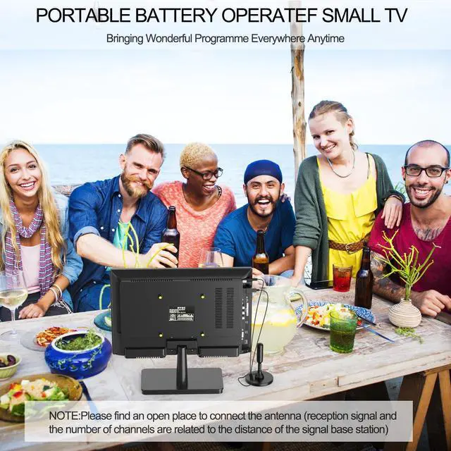 Alt view image 7 of 7 - 14 Inch Small TV - HD LCD Flat Screen Kitchen TV with Digital Tuner, HDMI/USB/VGA, Built-in Stand and Remote Control, Suitable for RV, Camping, and Offices(No Smart TV)