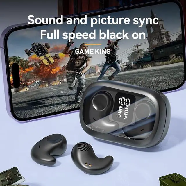 Alt view image 7 of 7 - Sleep Earbuds Bluetooth in Ear Light-Weight Headphones, Mini Invisible Earplugs Small Design for Side Sleepers, 58H Playtime with Charging Case, Clear Calls& Noise Block, Off White