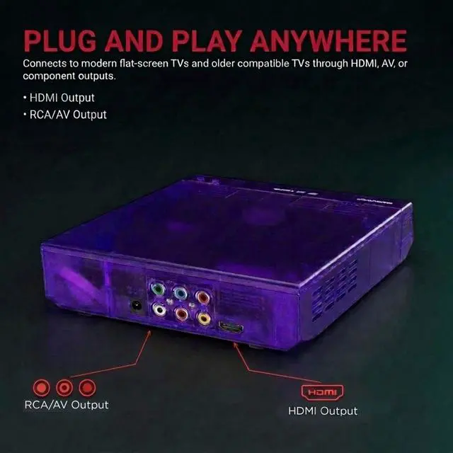 Alt view image 4 of 7 - Translucent DVD Player with HDMI Cable Included, Multi Format DVD CD MP3 Player, HDMI Output, Remote Control, PAL/NTSC Compatible, 2 Channel Audio
