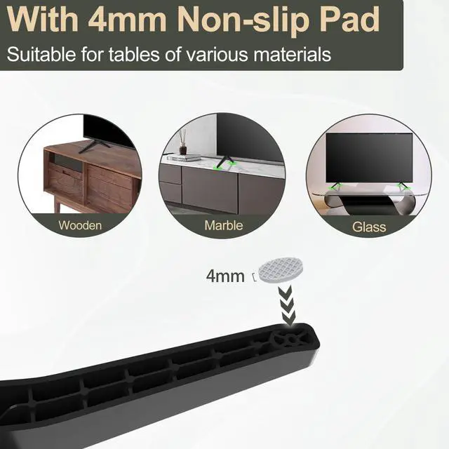 Alt view image 6 of 7 - Stand for LG TV Legs Replacement, TV Stand Legs Only for LG 55UK6500 55UJ6540 55UM7300 55UN6900 55LJ5500UA 49UJ6300 49UK6300 49UM7300 49UN6900 50UK6300 50UK6500 50UN6900, Only for Models We List