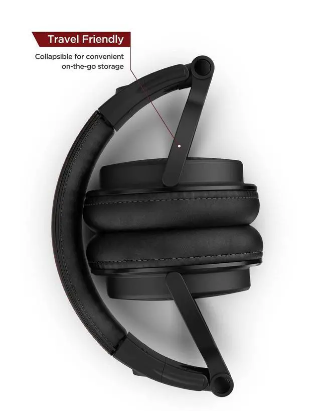 Alt view image 3 of 7 - Thore Over Ear iPhone Headphones with Lightning Connector (Apple MFi Certified) Closed Back Studio DJ Monitor Earphones (50mm Neodymium Drivers) (V200 Black/Red)