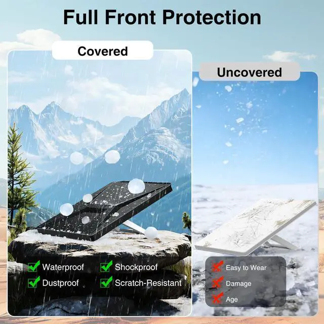 Alt view image 2 of 7 - Starlink Mini Protective Cover Case, Starlink Mini Accesories, Waterproof Silicone Satellite Dish Protector Anti-Hail & Shockproof, Portable for Roof RV Boat Outdoor (Black)