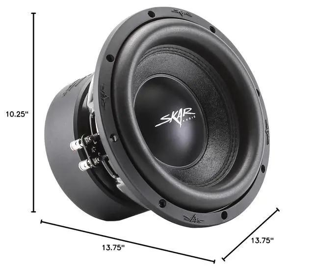 Alt view image 6 of 6 - SVR-10 D4 10" 1600 Watt Max Power Dual 4 Ohm Car Subwoofer, 10" - Dual 4 Ohm