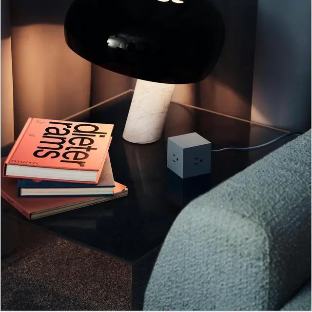 Alt view image 4 of 7 - Square 1 Decorative Power Strip Cube, 3 AC Outlets, Magnetic Desk | Decorative desk power cube with magnetic adhesive mount. USB-C charging extension cord for modern home office and bedside