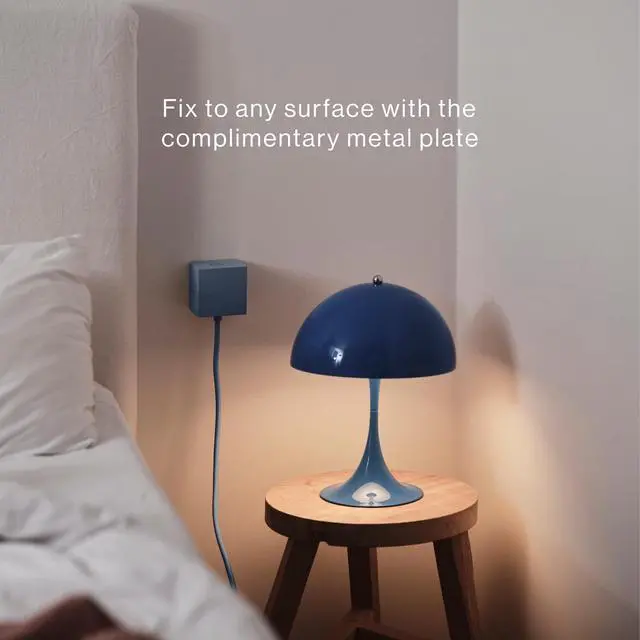 Alt view image 5 of 7 - Square 1 Decorative Power Strip Cube, 3 AC Outlets, Magnetic Desk | Decorative desk power cube with magnetic adhesive mount. USB-C charging extension cord for modern home office and bedside