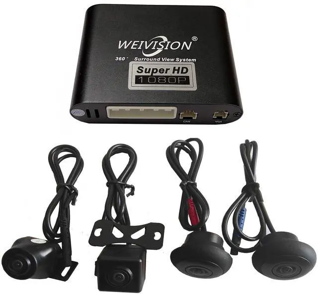 Main image of Super Hd 1080P Car 360 Degree Bird View Surround System DVR Record Backup Camera Parking Monitoring with HD Sensor