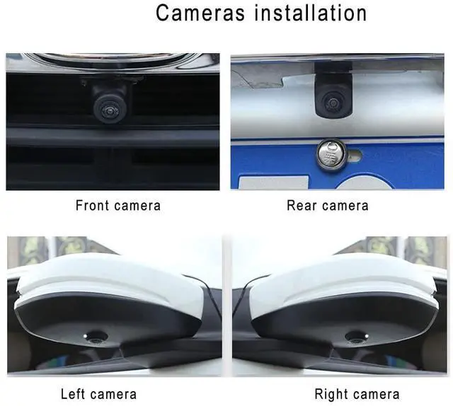 Alt view image 3 of 6 - Super Hd 1080P Car 360 Degree Bird View Surround System DVR Record Backup Camera Parking Monitoring with HD Sensor