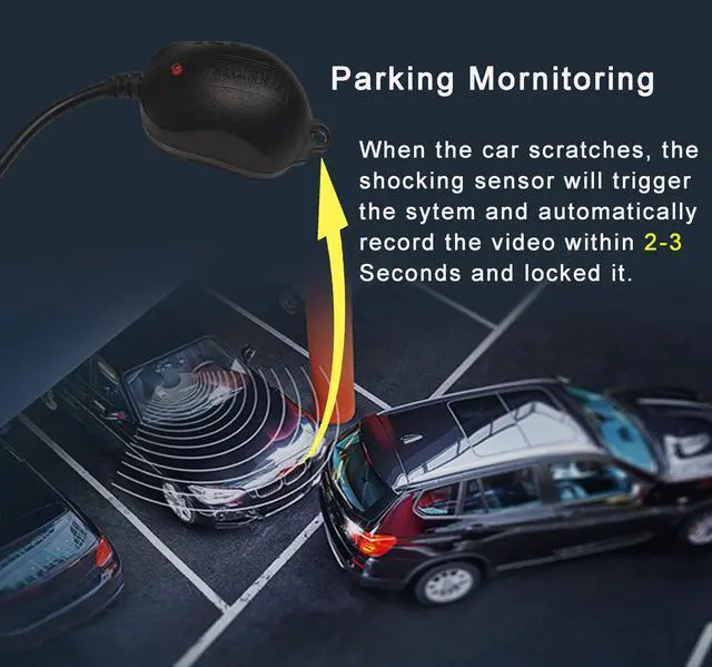 Alt view image 5 of 6 - Super Hd 1080P Car 360 Degree Bird View Surround System DVR Record Backup Camera Parking Monitoring with HD Sensor