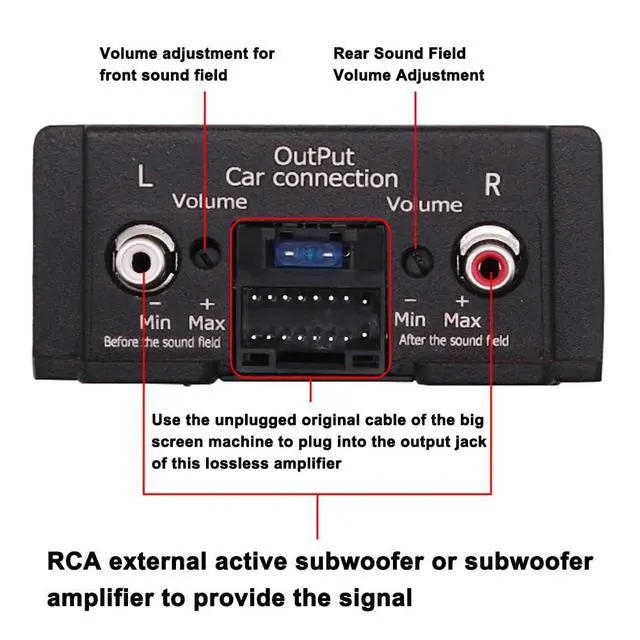 Alt view image 3 of 7 - 4-Channel Full-Range Amplifier, 80Wx4 Audio Modification Power Amplifier Digital Sound Processor Class A/B for Android Car Player