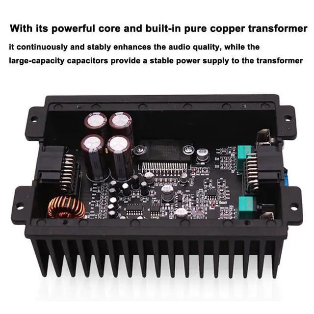 Alt view image 7 of 7 - 4-Channel Full-Range Amplifier, 80Wx4 Audio Modification Power Amplifier Digital Sound Processor Class A/B for Android Car Player