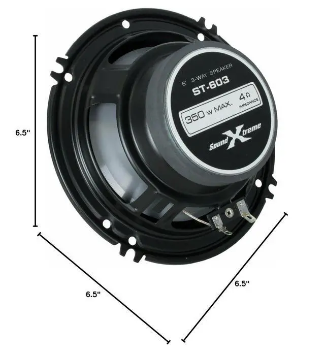 Alt view image 2 of 2 - Pair of 6" in 3-Way 350 Watts Coaxial Car Audio Speaker CEA Rated (2 Speakers)