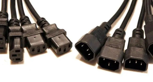 Alt view image 3 of 3 - (10) 3 Foot IEC 320 NEMA C13 C14 10A 18AWG AC Power Cord Cables PDU to CPU