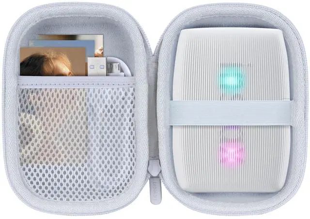 Main image of Storage Case Compatible with Fujifilm Instax Mini Link 3 2 1 Smartphone Printer (Clay White Case)
