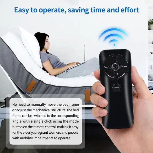 Alt view image 4 of 7 - RF399A RF368B MC120TS Remote Replacement for keeson Adjustable Bed Remote/Tempurpedic Ergo Adjustable Bed Base JLDK.30.03.20, Compatible with keeson MC120TS JLDP.15.012.404
