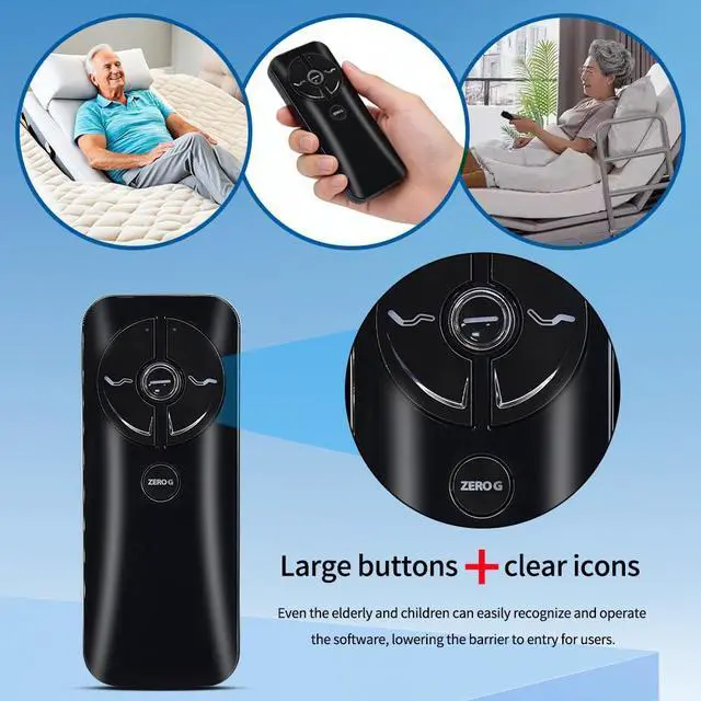 Alt view image 6 of 7 - RF399A RF368B MC120TS Remote Replacement for keeson Adjustable Bed Remote/Tempurpedic Ergo Adjustable Bed Base JLDK.30.03.20, Compatible with keeson MC120TS JLDP.15.012.404