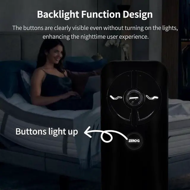 Alt view image 5 of 7 - RF399A RF368B MC120TS Remote Replacement for keeson Adjustable Bed Remote/Tempurpedic Ergo Adjustable Bed Base JLDK.30.03.20, Compatible with keeson MC120TS JLDP.15.012.404