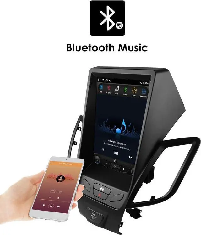 Alt view image 7 of 7 - 10.4 Inch HD Touchscreen Android 14 Stereo Car Radio Upgrade for Ford Fiesta 2009-2016 Wireless Apple Carplay | Android Auto 2G+32G WiFi GPS Navigation Bluetooth 5.0 FM,SWC,Car Tablet