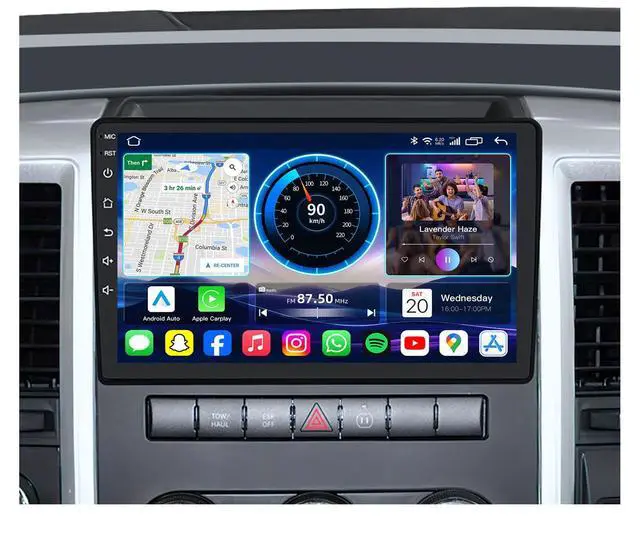 Main image of 4+64G ROM Android 15 Car Radio for Dodge Ram 1500 2500 3500 2009-2012 | 10.1" HD Touchscreen Stereo with Wireless Carplay & Android Auto 5G WiFi Bluetooth GPS Navigation Backup Camera FM 5G WIFI