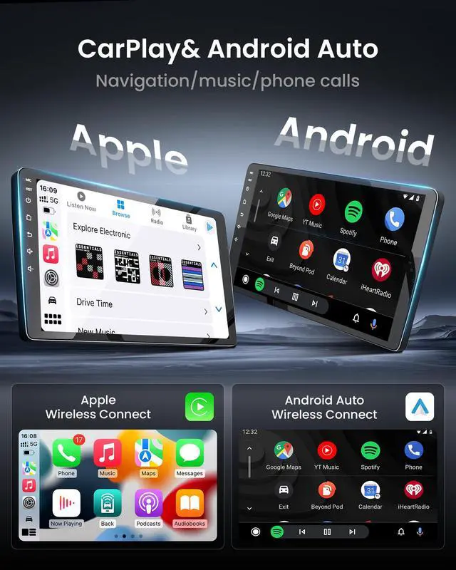 Alt view image 2 of 7 - 4+64G ROM Android 15 Car Radio for Dodge Ram 1500 2500 3500 2009-2012 | 10.1" HD Touchscreen Stereo with Wireless Carplay & Android Auto 5G WiFi Bluetooth GPS Navigation Backup Camera FM 5G WIFI