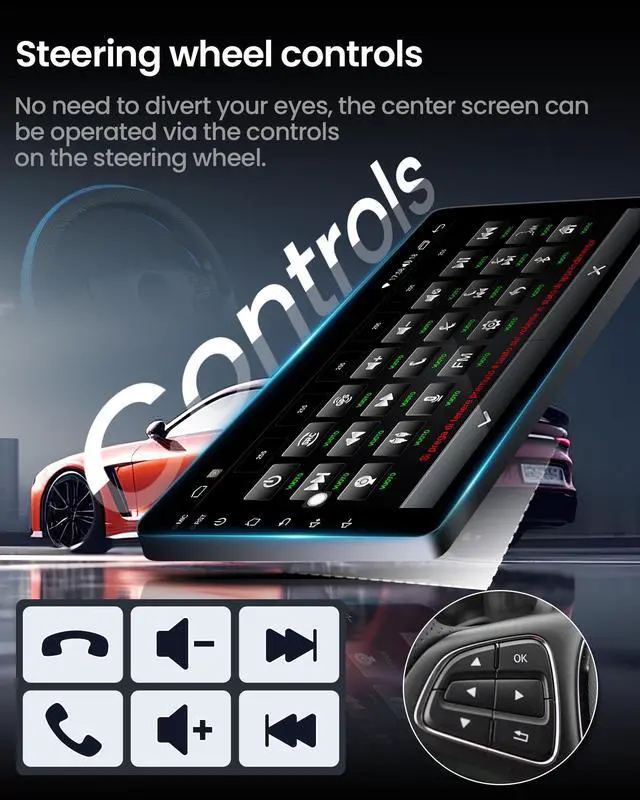 Alt view image 3 of 7 - 4+64G ROM Android 15 Car Radio for Dodge Ram 1500 2500 3500 2009-2012 | 10.1" HD Touchscreen Stereo with Wireless Carplay & Android Auto 5G WiFi Bluetooth GPS Navigation Backup Camera FM 5G WIFI