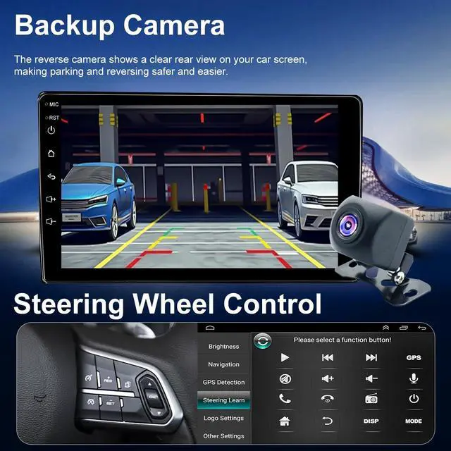 Alt view image 5 of 7 - 4G+64G Android Car Radio for Toyota Tacoma 2005-2015, 9 Inch Tacoma Stereo Upgrade Support Wireless Carplay Android Auto, Touch Screen Head Unit with GPS Navigation BT Backup Camera FM DSP SWC 5GWiFi