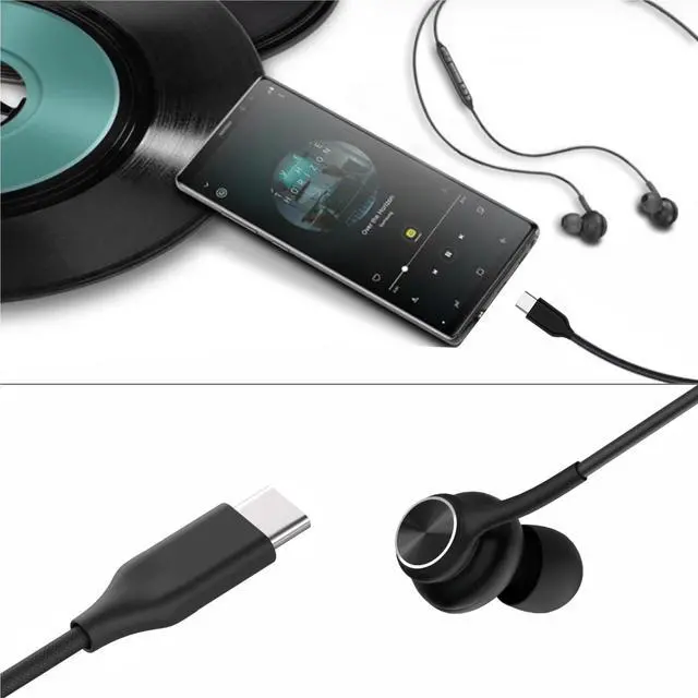Alt view image 2 of 7 - 2026 Completely Upgraded Version Earbuds Stereo in-Ear Headphones for Samsung Galaxy S25 S24 S23 S22 S21 S20, Note 10, 10+ with Microphone and Volume Remote Type-C Connector-Black