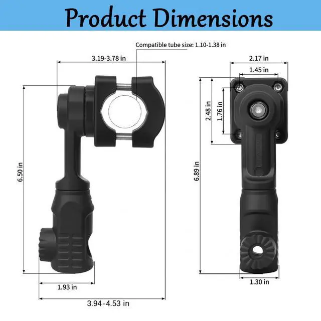 Alt view image 7 of 7 - Aluminum 0 Degree Mount Compatible with LVS34/LVS32/LVS62/Active Target, MultiMode Transducer Mount for Pole & Trolling Motor Shaft