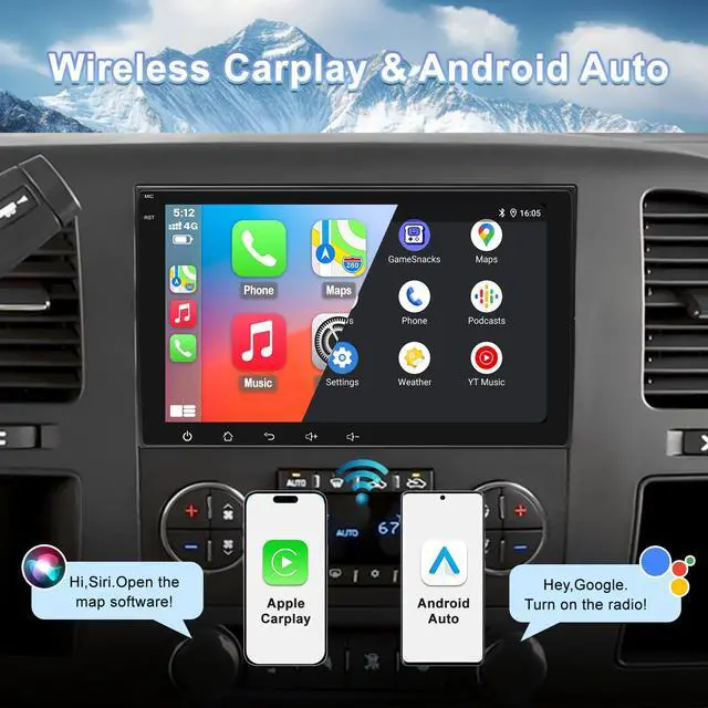 Alt view image 2 of 7 - Car Radio for GMC Sierra Yukon Chevrolet Buick Chevy Silverado, CarPlay