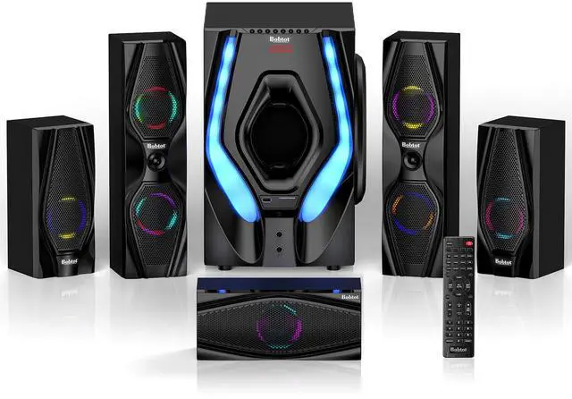 Main image of Surround Sound Systems Home Theater System,1200 Watts Peak Power | 10" Subwoofer, 5.1/2.1 Wired Audio Stereo Speakers, Strong Bass, Karaoke Function, with ARC Optical AUX Bluetooth Input