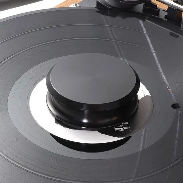 Alt view image 5 of 5 - Record Weight Stabilizer, 10.8oz Vinyl Weight for Turntable (Black) | Turntable Weight Clamps, Aluminum Vinyl Record Stabilizer, Reduces Vibration for LP Record Player, Fits Most Turntables