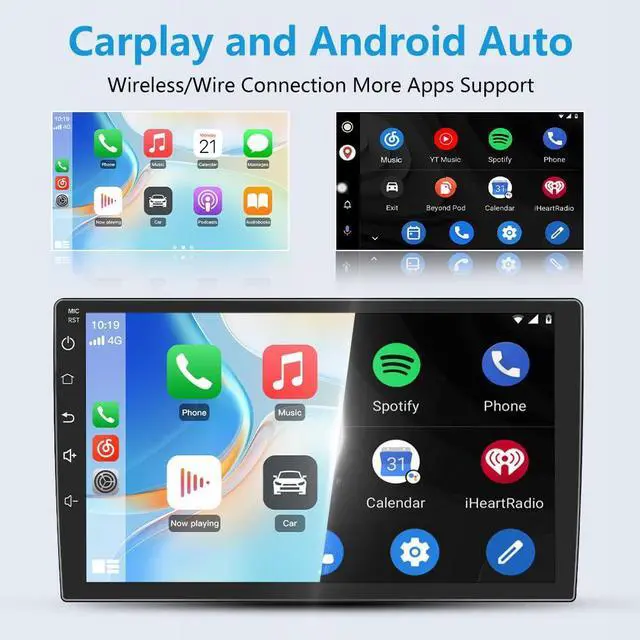 Alt view image 4 of 7 - Car Radio for Dodge Ram 1500 2500 2013-2019 CarPlay/Android Auto | 5G WIFI GPS DSP RDS,9" HD IPS Display Support Cargo Rearview BT 5.0 AM/FM Auto AC 2GB+32GB with Backup Camera