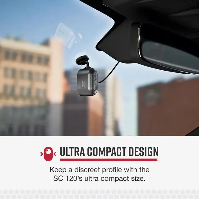 Alt view image 2 of 7 - Discreet Dash Cam (SC120), QHD 1440P Video Resolution, Built-in WiFi | Night Vision, Continuous Recording, Compact Design, 16 GB SD Card Included