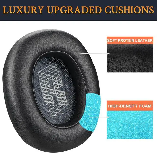 Alt view image 5 of 7 - Earpads for JBL E65BTNC, Live(650BTNC/770NC/660NC) - Black | for E65BTNC/Live 650BTNC/Live 770NC/Live 660NC/Duet NC Over-Ear Headphones