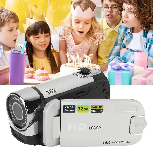 Alt view image 2 of 7 - Vintage Video Camera Camcorder, 16Mp Cam Corder, 1080P Digital Camera, 2.4 Inch Rotatable Screen Camcorder, 16X Zoom HD Video Recorder with Fill Light for Teens Beginner Adult