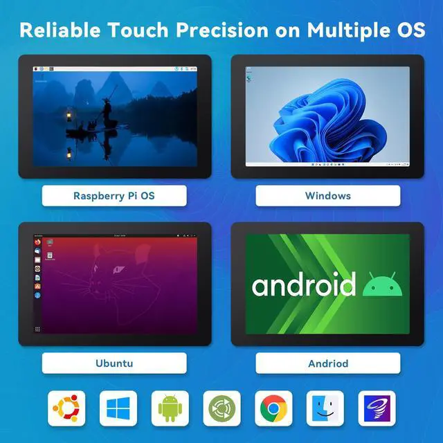 Alt view image 4 of 7 - Latest 10 Inch DIY Touch Screen All-in-One Solution for Raspberry Pi 5, IPS HD 1280x800 LCD, Built-in 5.1V/5A Output, HDMI, 10-Point, No Driver, Speakers, for RPi 5/4/3/Zero 2W