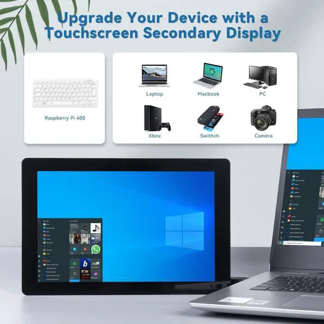 Alt view image 5 of 7 - Latest 10 Inch DIY Touch Screen All-in-One Solution for Raspberry Pi 5, IPS HD 1280x800 LCD, Built-in 5.1V/5A Output, HDMI, 10-Point, No Driver, Speakers, for RPi 5/4/3/Zero 2W