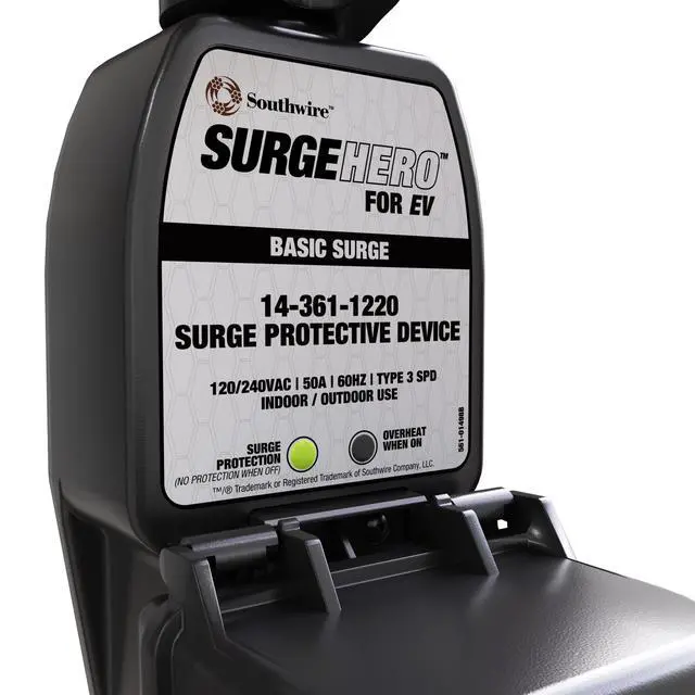 Alt view image 5 of 7 - SurgeHero EV Surge Protector NEMA 14-50 50A with Cover, Outdoor
