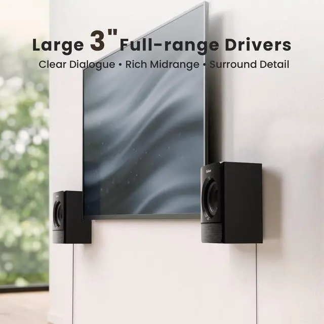 Alt view image 5 of 7 - Surround Sound Systems Home Theater System, 6.5" Subwoofer | 800 Watts Peak Power 5.1 Wired Stereo Speakers Strong Bass with ARC Optical Coaxial AUX Bluetooth Karaoke Input