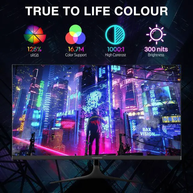 Alt view image 5 of 7 - 27 inch 1440P Gaming Monitor, 200Hz/144Hz Fast IPS 2K Computer Monitor with Speaker, Free-Sync & G-SYNC, 125% sRGB, HDR10, HDMI x2, DisplayPort x2, Compatible with Switch/Xbox/PS5, VESA Mountable