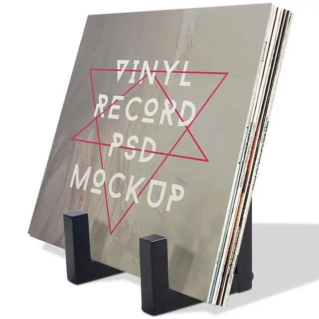 Main image of Vinyl Record Storage Holder, Black Lp Record Holder | Metal Album Storage for Vinyl Records