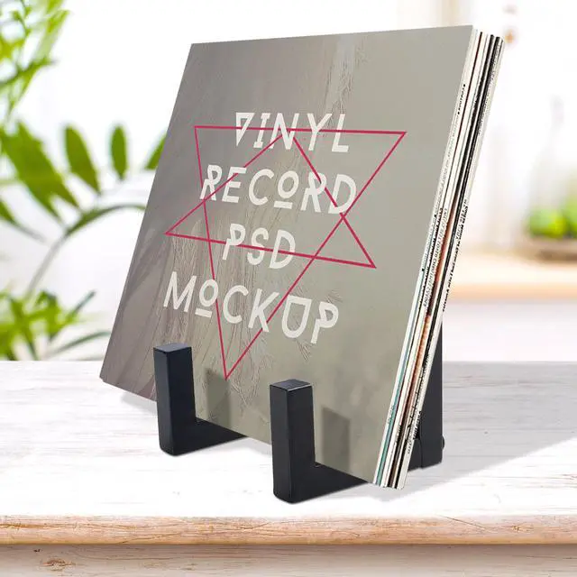 Alt view image 4 of 7 - Vinyl Record Storage Holder, Black Lp Record Holder | Metal Album Storage for Vinyl Records