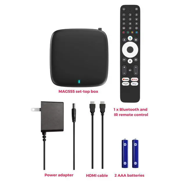 Alt view image 7 of 7 - MAG555 4K Streaming Media Player Google TV OS, Dual-Band Wi-Fi, 4K HDR, Voice-Control Remote Hardware Device Only