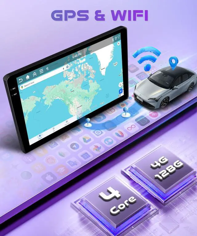 Alt view image 3 of 7 - 4G+128G for Nissan Murano 2008-2014 Android Car Radio, Car Stereo Wireless Carplay Android auto GPS WiFi 9'' Touchscreen Mirror Link HiFi Bluetooth FM/RDS Radio + Rear Camera